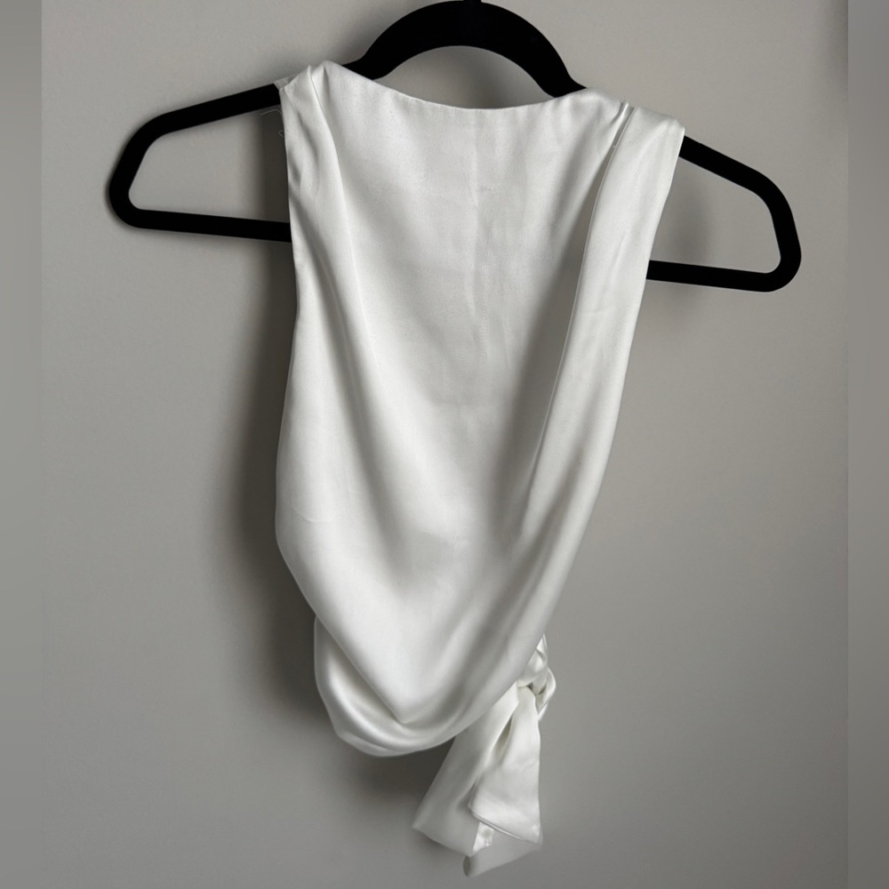 Zara Draped Satin Halter Top
